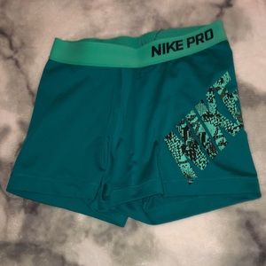 Teal Nike pro spandex